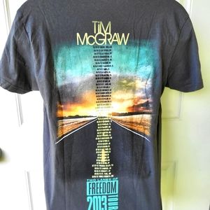 Tim McGraw 2 Lanes of Freedom Tshirt,  2013 tour
